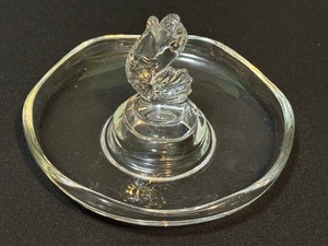 Vintage Old Fostoria Glass Dolphin Ash Receiver