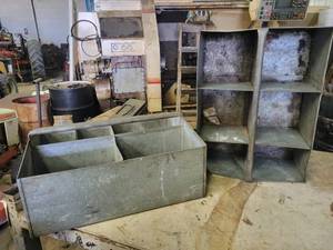 Pair of Galvanized Steel Parts  Fittings Carriers - Each is Approx. 24 x 18 x 11
