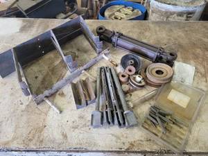 Assorted Wall Brackets, Mandrels and Stones for SUNNEN Honing Machine, Pulleys and More