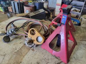 PAIR of NAPA 6-Ton Jack Stands and Assorted Torching Gauges
