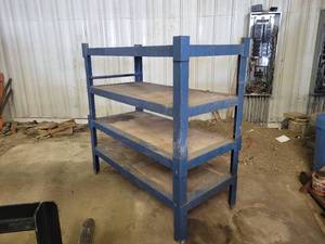 Heavy Duty Steel & Wood Storage Shelves - Stackable