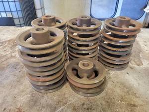 Lot of (22) New Cast Iron Pulleys - 5.75 Diameter with 1.00 Bore