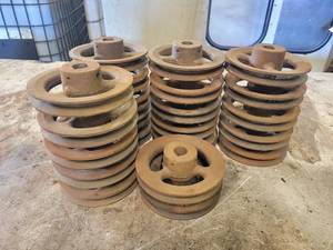 Lot of (22) New Cast Iron Pulleys - 5.75 Diameter with 78 Keyed Bore