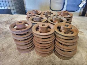 Lot of (40) New Cast Iron Pulleys - 5.75 Diameter with 78 Keyed Bore
