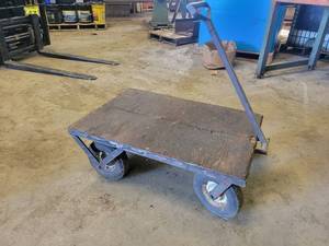 Solid Tire Rolling Shop Cart - Approx. 36 x 24 x 13 tall