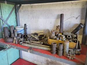 Large Lot of Assorted Galvanized Steel Pipe Fittings (14 up to 2), Brass Valves, and More