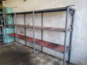 Steel Shop Shelving Unit - Welded - Approx. 144 x 22 x 73 Tall