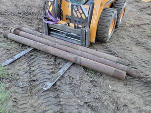 Lot of (3) Solid Steel Rods- Threaded Ends with Coupler