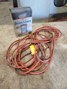 Heavy Duty Extension Cord and 55 Gallon Drum Liners