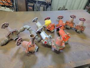(10) Assorted pneumatic Pressure Regulators - Most Seem to be 12 NPT