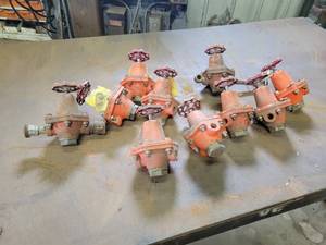 (10) Assorted pneumatic Pressure Regulators - Most Seem to be 12 NPT