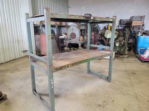Heavy Duty Steel Shelving Unit  Worktables - Units Stack on each other - Shelves are Welded on and are 516 Thick