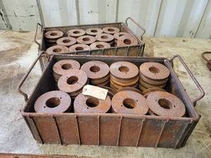 (130) Cast Iron Pulleys - 4.25 & 3.75 Diameter - Uses a 1-916 Bushing