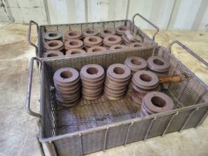 (66) Cast Iron 3.25 Diameter Pulleys - Uses a 1-916 Bushing