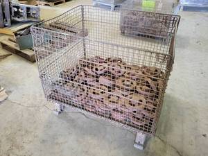 Steel Wire Crate with Unfinished Cast Iron Pulleys