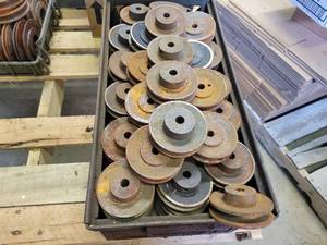 (110) Cast Iron 3.25 Diameter Pulleys with 12 Bores