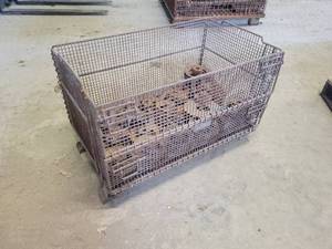 Steel Wire Crate with 5.75 Cast Iron Pulleys with 78 Keyed Bores