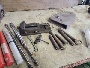 SDS Masonry Drill Bits (06-H 1-18) and (1-716), Vise (Needs repair) and More