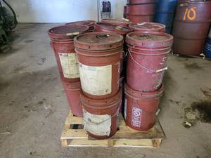 Approx. 46 Gallons Assorted Mobil Oil - See Description for Details