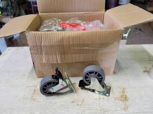 Lot of (20) NEW SRC 4 Swiveling & Locking Industrial Plastic Caster Wheels - Part Number 570486