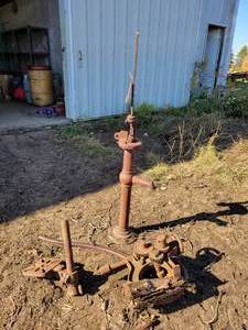 Antique Drill Press and Water Pump Jack