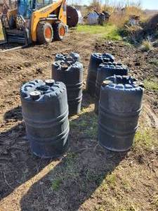 100 Gallons of Sulfuric Acid in 6 Drums