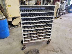 Rolling Steel Parts Cabinet