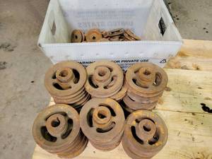 Lot of (82) Assorted Cast Iron Pulleys - See Decryption for Details