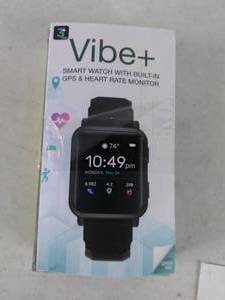 lot 400 image: 3Plus Vibe Plus 42mm GPS Smartwatch  Black