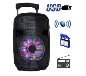 lot 366 image: NEW beFree Sound 8 400-Watt Bluetooth Portable Party Speaker