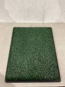 lot 202 image: Artificial Grass Pad with Tray for Dogs