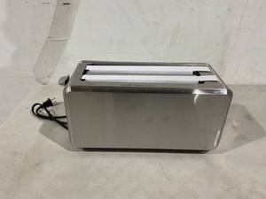 lot 203 image: WHALL Long Slot 4 slice Toaster - Brushed Stainless Steel