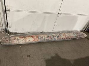 lot 326 image: LOLOI II oren BrickMulti Distressed Bohemian Printed Area Rug