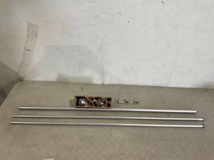lot 241 image: USFOOK 1 Inch Double Curtain Rods -Silver