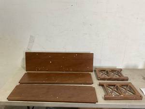 lot 248 image: 2-Tier Brown Finish Bookshelf