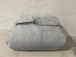 lot 352 image: Bedsure Cationic Dyed Grey King Comforter Set