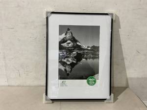 lot 356 image: FrameWorks 18 x 24 Removable Matte to 12 x 18 Black Aluminum Picture Frame with Tempered Glass