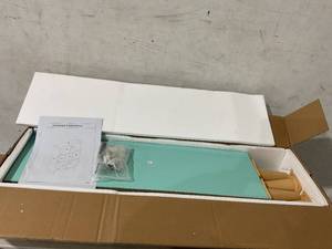 lot 358 image: 7-Cube Mint Green Bookshelf 3-Tier Bookcase with Legs