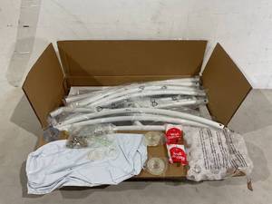 lot 271 image: LANGXUN Large Size Metal Heart Balloon Arch Kit - White