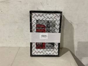 lot 386 image: PEALSN 6-Pack of 11 x 17 inch Black Woodgrain Picture Frames with 8x12 Mat
