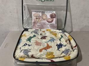 lot 390 image: DHZJM 5-in-1 Dinosaur Thick & Plush Baby Play Gym with Tummy Time Pillow
