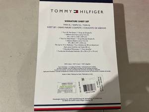 lot 398 image: Tommy Hilfiger Signature 200 Thread Count Cotton Rasberry Rose Twin XL Sheet Set