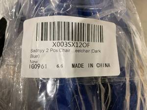 lot 166 image: Sadnyy 2 Pcs Chair Umbrella with Universal Adjustable Clamp - Dark Blue