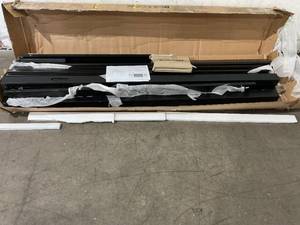 lot 6 image: DHP Moon Bay Twin Size Black Wooden Loft Bed with Ladder