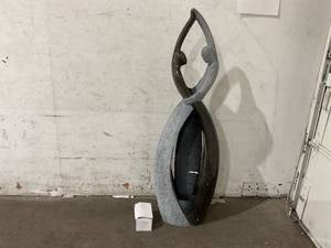 lot 3 image: SAC Smarten Arts 57 inch Cast Stone Graceful Dancing Couple Garden Fountain