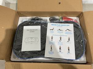 lot 421 image: TODO Vibration Plate Exercise Machine with Resistance Bands
