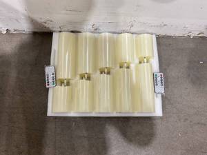 lot 173 image: 10 Pcs LED Candles with Remotes - Battery Operated