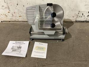 lot 16 image: Anescra 200W 0-15mm Adjustable Thickness Electric Deli Food Slicer
