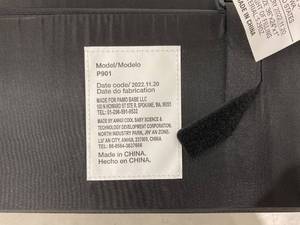 lot 432 image: Pamo Babe Black Portable Crib Baby Playpen with Mattress and Carry Bag