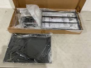 lot 468 image: Sunnydaze Decor Steel Fireplace Log Holder and 5-Piece Tool Set